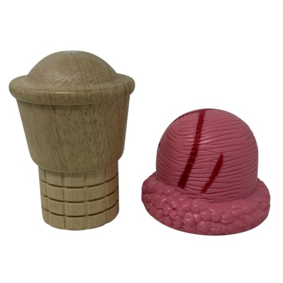 Melissa & Doug Scoop & Stack Magnetic Wooden Strawberry Ice Cream & Cone Replace - Picture 3 of 5